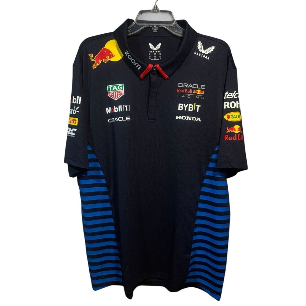 NWT Castore Oracle Red Bull Racing F1 2024 Polo Shirt Jersey Mens Size 2XL